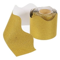 WEUVEB Scalloped Border Trim Wave Shaped Paper Golden Office Workers Party Decorations 1 Roll