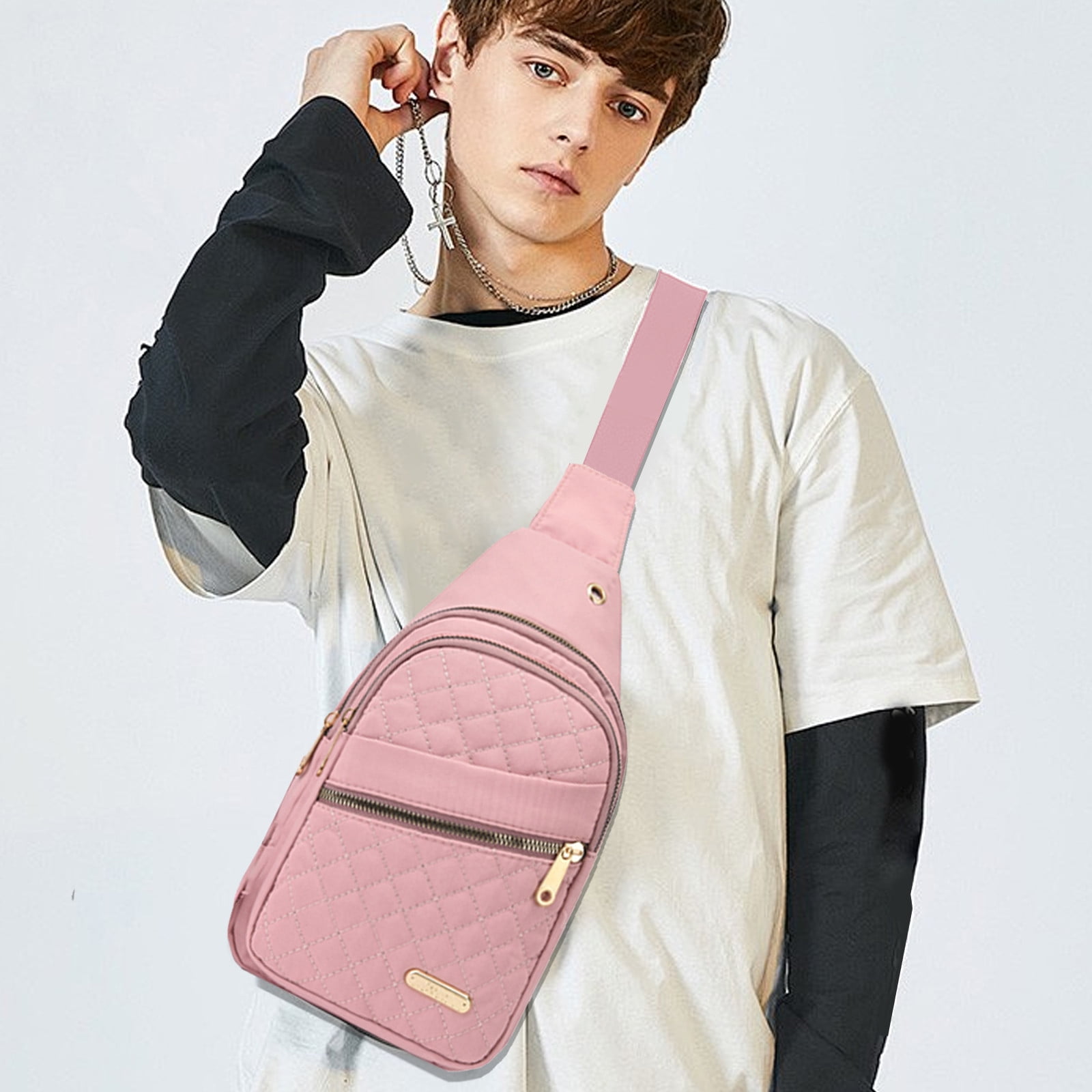 Holloyiver Casual Nylon Sling Backpack for Women Men