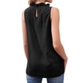 thumbnail image 3 of Women's Summer Sleeveless Tank Tops Ruffle Neck Solid Casual Vest Blouses Loose Comfy Cami Shirts Tunic, 3 of 4