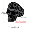 thumbnail image 3 of KeyStyle Skull Rings for Men Women Stainless Steel Skeleton Statement Ring Vintage Biker Skeleton Gothic Ring Halloween Jewelry Halloween Christmas Birthday Gift for Men, 3 of 10