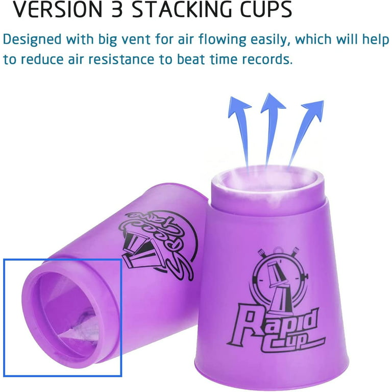 Stacking Cups Stack Speed Training Game Toys for Boys Girls Kids Students  Teenagers Blue Plastic DEWEL