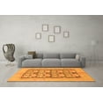 thumbnail image 3 of Ahgly Company Indoor Square Abstract Orange Modern Area Rugs, 7' Square, 3 of 4