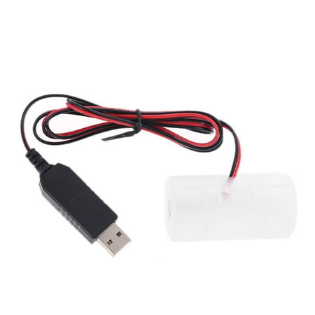 

QUSENLON LR20 D Battery Eliminator USB Power Supply Cable 1.5V 3V 4.5V 6V Batteries