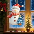 thumbnail image 6 of RBCKVXZ Christmas Cute Snowman Acrylic Flat Pendant, Xmas Tree Accessories Snowman Figurines Ornament for Christmas Tree Wreath Fireplace Window Holiday Party Supplies Gift, 6 of 6