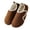 Brown, variant on Lenago Children's Fuzzy Slippers Toddler Infant Home Slippers for Boys Girls Soft Flat Slip On Easy Hook-and-Loop Fleece Lined Winter House Shoes Slip-Resistant Indoor 2-12 Years