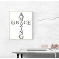 thumbnail image 2 of Amazing Grace Cross Vinyl Letters Art Religious Wall Sticker Décor 17x23-Inch Castle Gray, 2 of 4