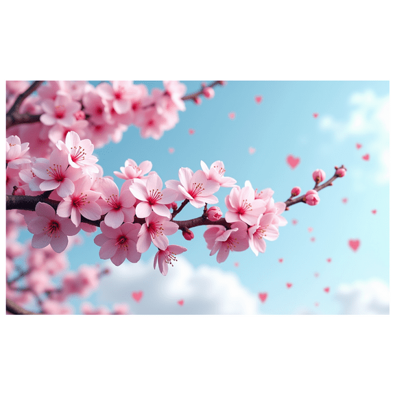 LUUFILx Cherry Blossom Spring Backdrop Wedding Photography Decor Banner Party Event Background Wall Festival Show Flower Romantic Display Convention