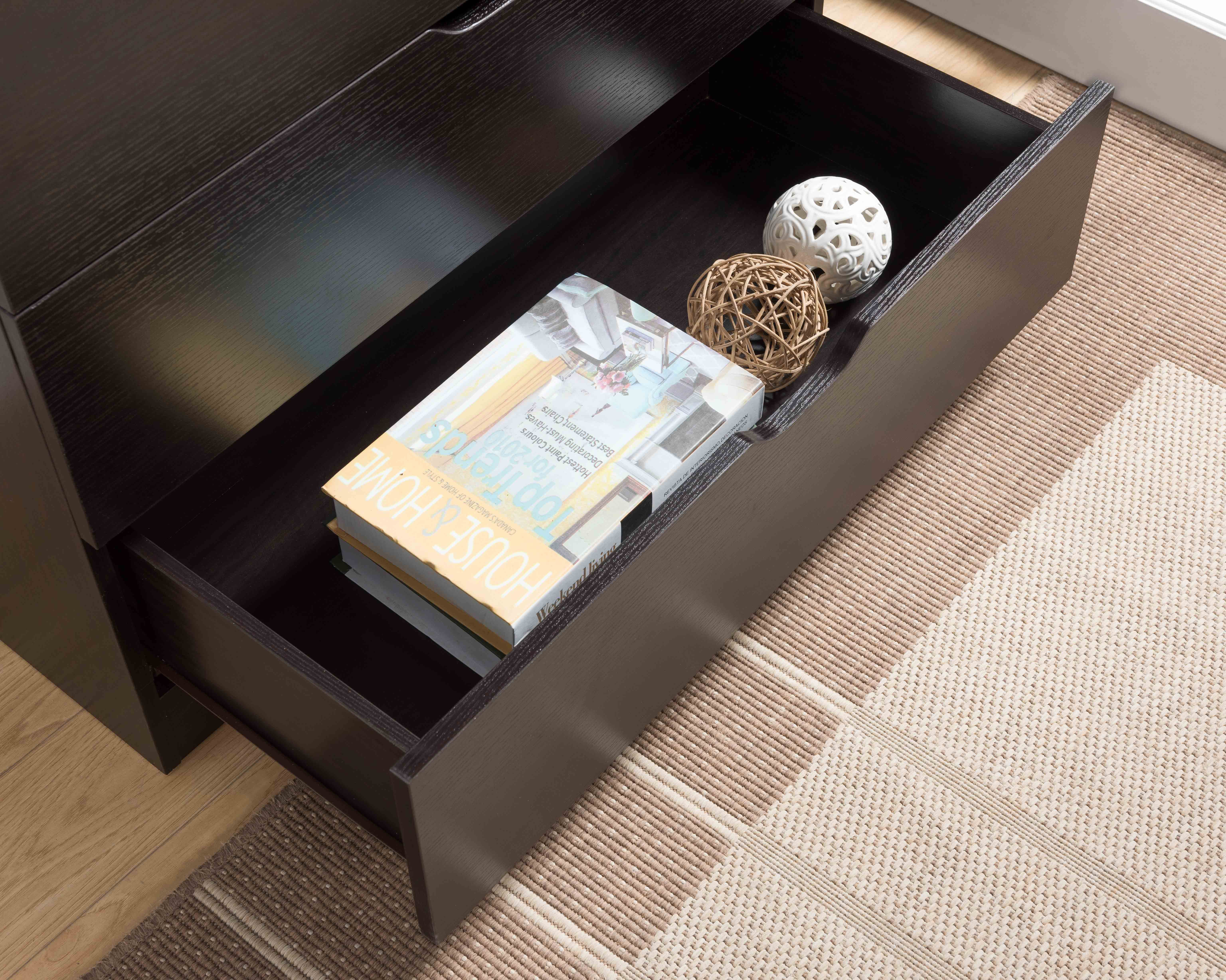 Aukfa 5 Tall Drawer Dresser Wide Chest of Drawers for Bedroom Entryway Living Room,Chocolate