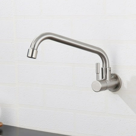 

Stainless Steel Wall Kitchen Faucet Water Purifier Single Lever Hole Tap Cold