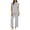 #035-Gray, variant on Cutuoiiu Plus Size Women's Solid Color Loose Fit Wide Leg Jumpsuit with Ruched Bust Design and Pockets for Spring and Summer Daily Wear Gifts