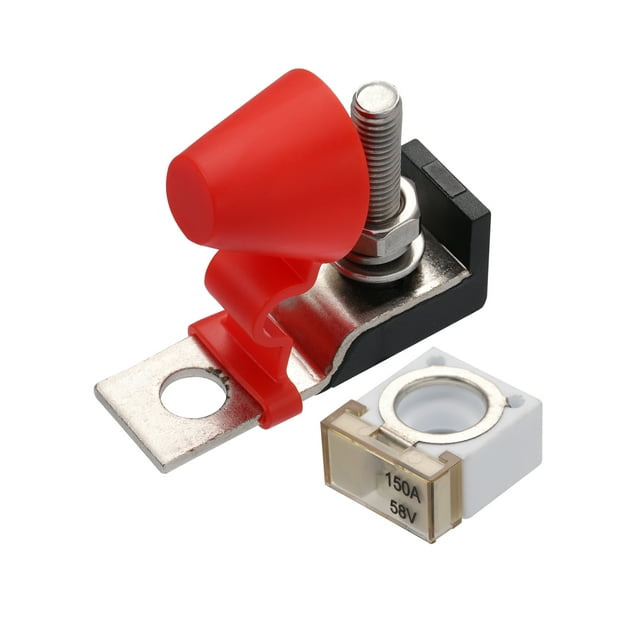 1 Juego Batería Fusible Terminal Fusible Bloque Kit Fusible 58V para Coche Barco 150A