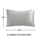 thumbnail image 3 of Juego de fundas de almohada satinadas Juicy Couture, color gris, tamaño queen, x2, 3 of 6