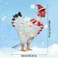 thumbnail image 2 of Solar Christmas Rooster Garden Ornament, LED Light-Up Chicken with Santa Hat & Scarf, Outdoor Decor for Yard Lawn Patio Holiday, 2 of 5