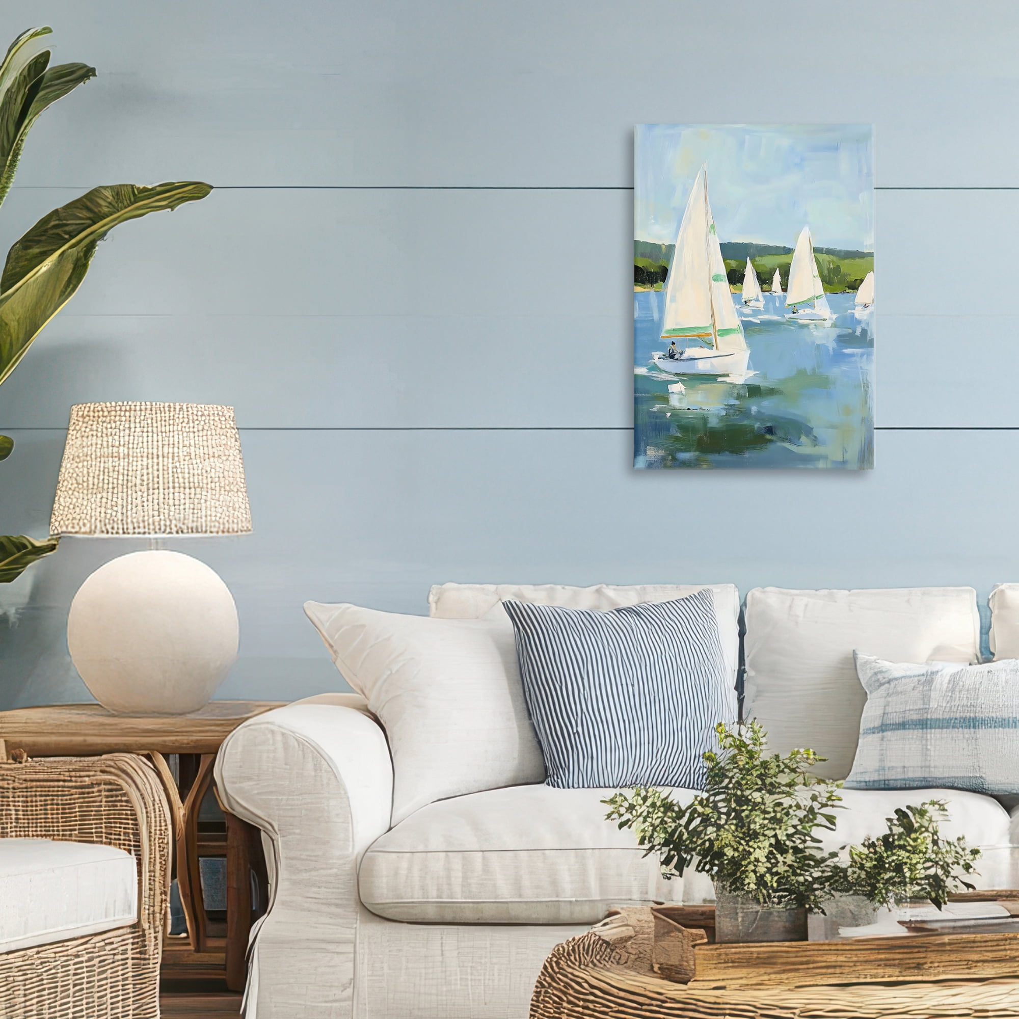 Stupell Industries Boat Race Regatta Canvas Wall Art, design by Petal Prints Design