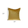 thumbnail image 4 of Tufted Diamond Yellow Ochre Transitional Square Pillow, 4 of 10