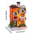 thumbnail image 3 of LED Glowing Christmas Cottage,Christmas Decorations Resin Snow Village Desktop Ornament with Warm White Light, Night Light for Holiday Decor, Shelf Table Display, and Festive Home Centerpiece, 3 of 4