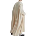 thumbnail image 5 of FAHUOMU Men's Muslim Robe Casual Long Sleeve Crew Neck Tunic Thobe for Men Arabic Clothes for Men Arab Robe Caftan, 5 of 7
