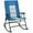 Blue, variant on Canddidliike Foldable Rocking Padded Portable Camping Chair with Backrest and Armrest, Chair Rocking Seating for Porch,Backyard,Indoor and Garden, Blue