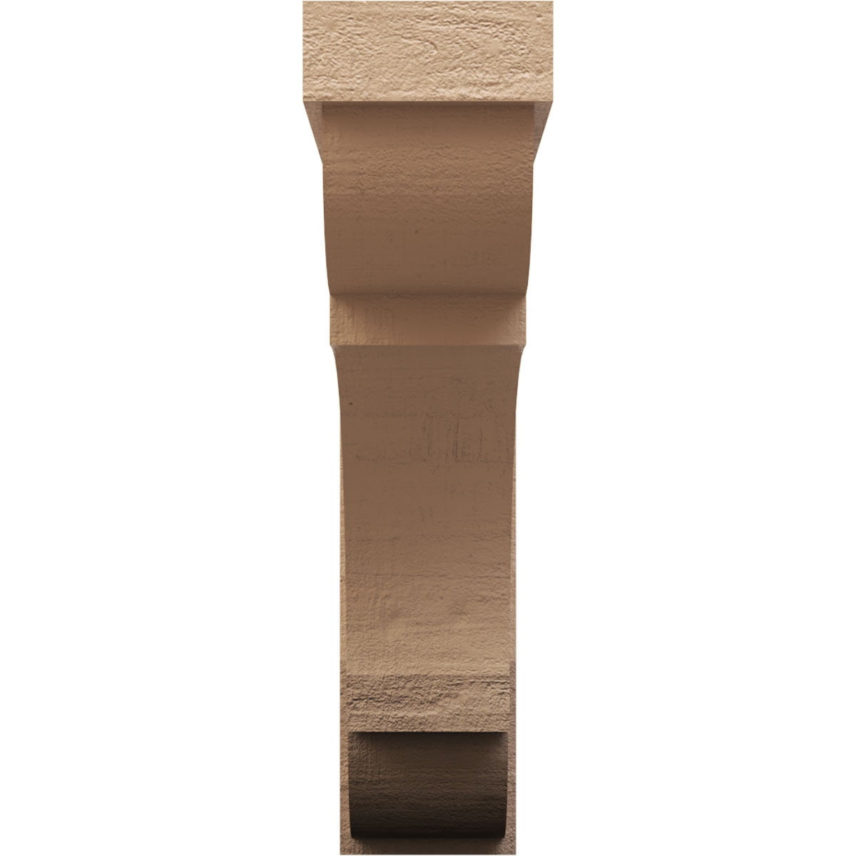 7"W x 28"D x 28"H Thin Bryant Rough Cedar Woodgrain TimberThane Corbel, Primed Tan