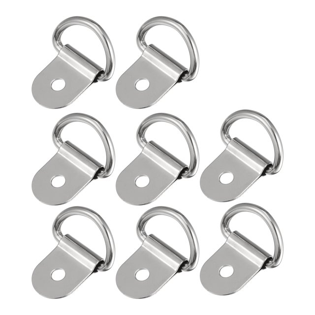 8uds D Anillo Amarre Anclaje 3mm Diámetro para Remolque Coche Plateado Tono