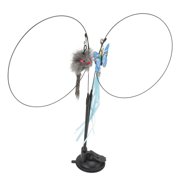 Juguete interactivo para varita de gato, varita de pluma de gato de succión, varita de pluma de gato de succión, juguete para gato, artesanía Superior