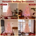 thumbnail image 3 of BSHAPPLUS® 6ft Pre-Lit Artificial Christmas Trees,Pink Xmas Tree with 1200 Branch Tips,500 Color Changing Lights for Home, Office and Holiday Party Decor, 3 of 11