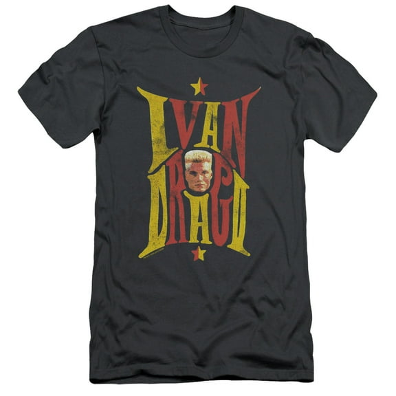 Rocky Iv Ivan Adult 30/1 T-Shirt Charcoal