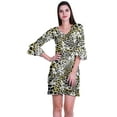 thumbnail image 1 of Moomaya Womens Imprimé Courte Robe Cloche Manches Robes de Décalage pour les Femmes Vêtements d'Été Occasionnels, 1 of 6