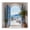 Coastal Doorway Sea, variant on Stupell Industries Traditional Blue Town Doorway Canvas Art, 17 x 17, by Riley B