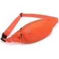 thumbnail image 1 of Riñonera impermeable para hombre y mujer, con cinturón ajustable para correr, hacer senderismo y viajar (naranja), 1 of 5