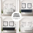 thumbnail image 3 of Durable and Attractive - Solid Wood Frame White Vanity with Carrara Marble Top for Long - lasting Use, 3 of 4