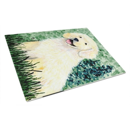 

Carolines Treasures SS8739LCB Golden Retriever Glass Cutting Board Large 12H x 16W multicolor