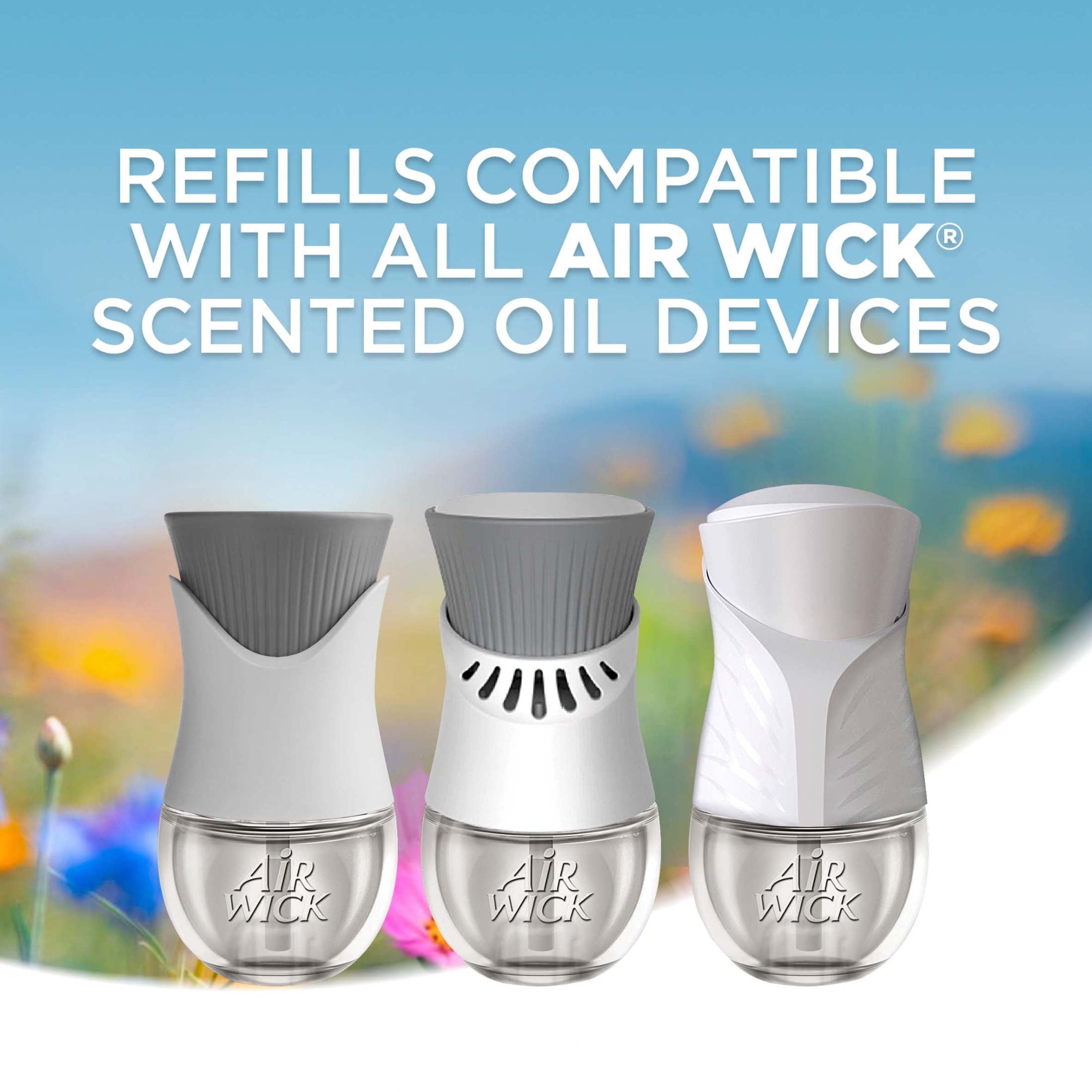 (4 pack) Air Wick Plug-In Scented Oil Air Freshener Warmer Refills, Fresh Linen, 7 Count
