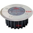 thumbnail image 2 of LED Solar Ground Light 10 Pack, Outdoor Light, Street Light, Buried Light, Waterproof IP65 (Cool White, Round) [Energy Class A+],, 2 of 5