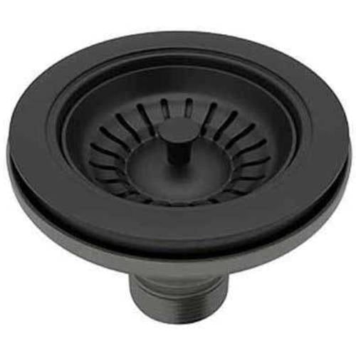 Rohl Basket Strainer Without PopUp In Matte Black Manual Operation