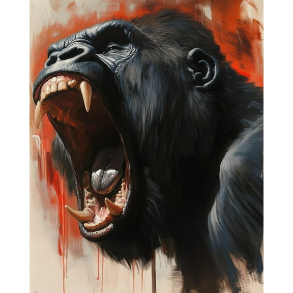 Paint by Numbers for Adults Kids Beginner Crimson Roar DIY Acrylic Painting by Numbers Kits with Brushes Acrylic Pigment Home Decoration Gifts 16 x 20 inch