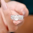 thumbnail image 4 of Womens Moissanite Solitaire Engagement Ring - 6X8 mm Pear Shape Moissanite, 10K White Gold, US 7.75, 4 of 7