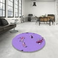 thumbnail image 4 of Ahgly Company Machine Washable Indoor Rectangle Transitional Bright Lilac Purple Area Rugs, 2' x 5', 4 of 7