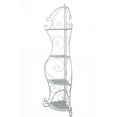 Antique White Corner Bakers Rack with 4 shelves