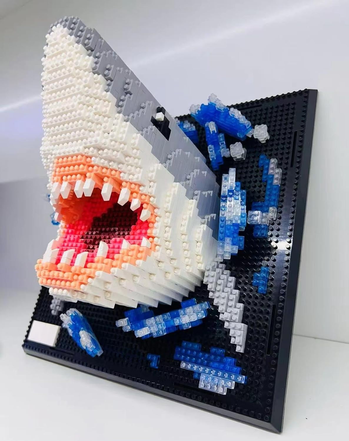 Wall Art Shark Building Blocks Set,(2166 Pieces) Toys Gifts for Kid and Adult