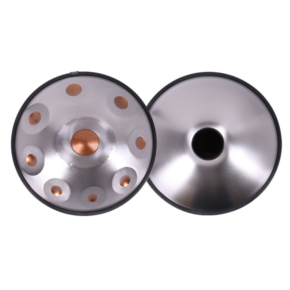 Latourreg 440HZ D Minor 18In 9 Notes Ash-Gold Hand Pan Percussion Music Drum with Soft Bag