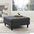 thumbnail image 2 of Allora Large Square Upholstered Ottoman in Gray, 2 of 4