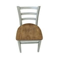 thumbnail image 3 of Emily Solid Wood Side Chair in Distressed Hickory/Stone - Set of 2 Chairs, 3 of 6