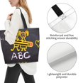 thumbnail image 4 of ZICANCN Canvas Tote Bag Aesthetic - Back to School Abc Grocery Bags Reusable Shopping Bags with Handles Durable Foldable Washable for Women Men, 4 of 8