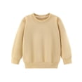 thumbnail image 3 of Tranfacy Middle Big Kids Boys Girls Fall Sweatshirts Pullover Casual Solid Long Sleeve Round‑Neck Layering Daily Outfit Tops for 2‑11 Years Old, 3 of 5