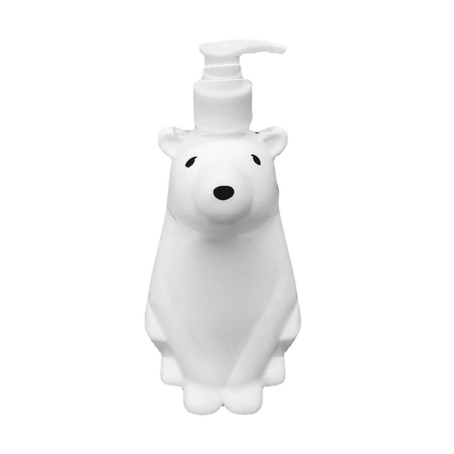 Botella dispensadora de jabón con forma de oso lindo, botella dispensadora de bomba de gran capacidad para baño, cocina L (11x26cm/4,3x10,2in) (900ML)