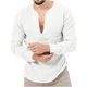 thumbnail image 2 of Blusas y camisas de manga larga con cuello en V Camisa formal con estampado de color para hombre N Blusa y camisa de manga larga con cuello vuelto Blusa para hombre, 2 of 7