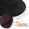 thumbnail image 2 of FZ FANTASTIC ZONE Mens Winter Warm Beanie Hats Knitted Slouchy Skull Caps with Fleece Lined for Women Men Cold Weather Maroon, 2 of 6
