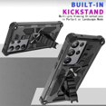 thumbnail image 4 of SaniMore for Samsung Galaxy S22 Ultra Case, Rugged PC CD Magnetic Cover Built-in Car Mount & Folding Kickstand Military Grade Shockproof Heavy Duty Protective Shell for Samsung S22 Ultra, Black, 4 of 6