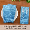 thumbnail image 3 of Iauyy Satin Napkins Set of 4- Abstract- Blue DIY Printing Decoration Cloth Napkin- Easy Care for Home/Party, 3 of 8